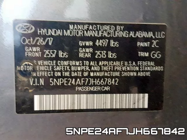 5NPE24AF7JH667842 фото 2