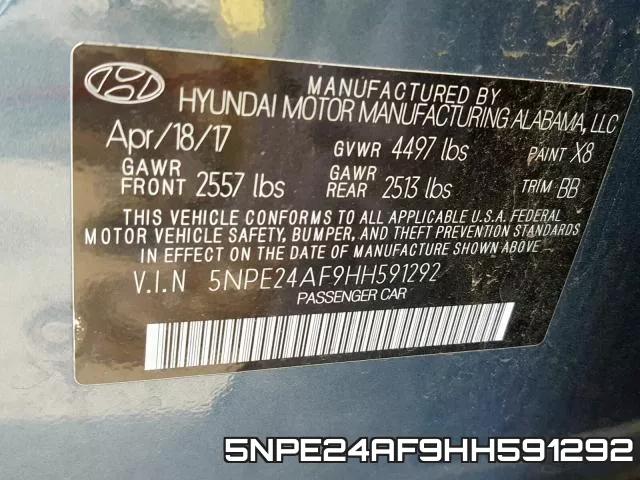 5NPE24AF9HH591292 фото 2