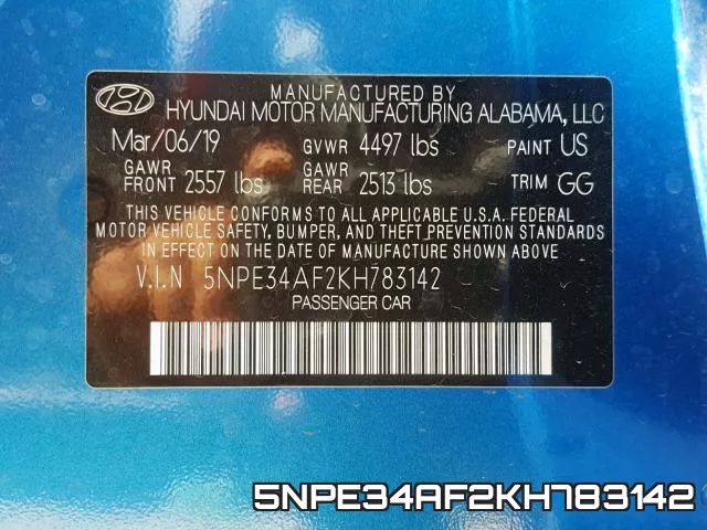 5NPE34AF2KH783142 фото 2