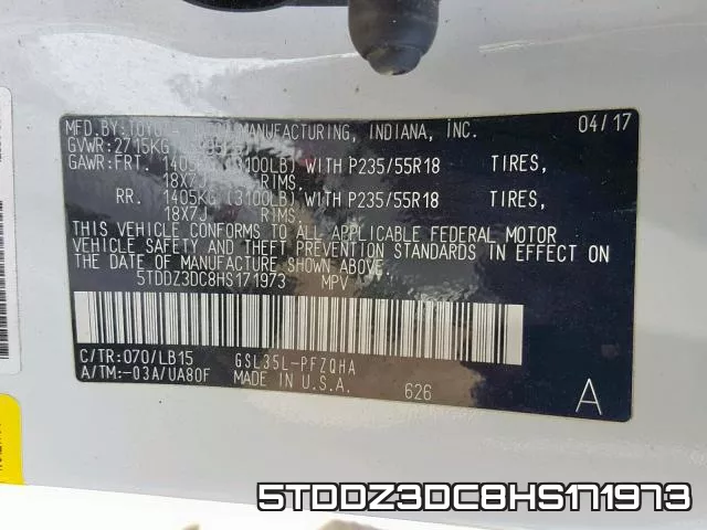 5TDDZ3DC8HS171973 фото 2