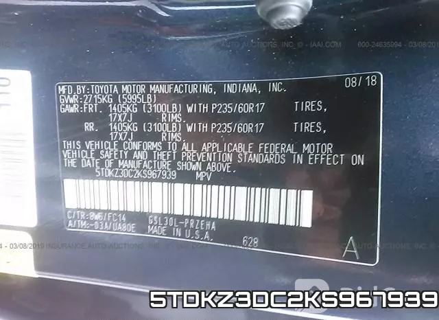 5TDKZ3DC2KS967939 фото 10