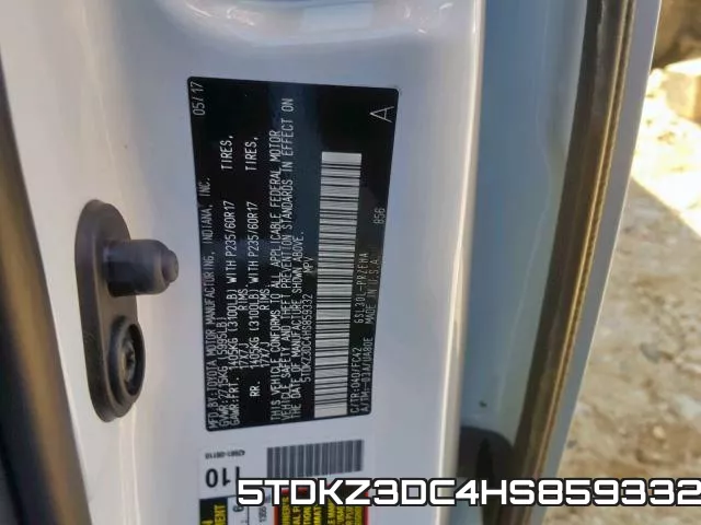 5TDKZ3DC4HS859332 фото 2