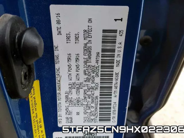 5TFAZ5CN9HX022306 фото 2