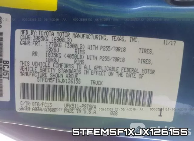 5TFEM5F1XJX126155 фото 10