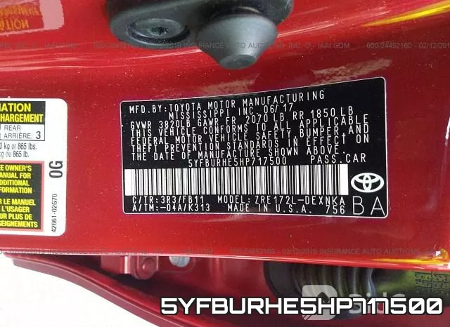 5YFBURHE5HP717500 фото 10