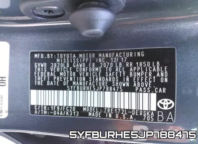 5YFBURHE5JP788475 фото 10