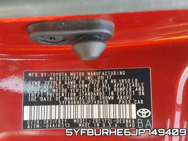5YFBURHE6JP749409 фото 2