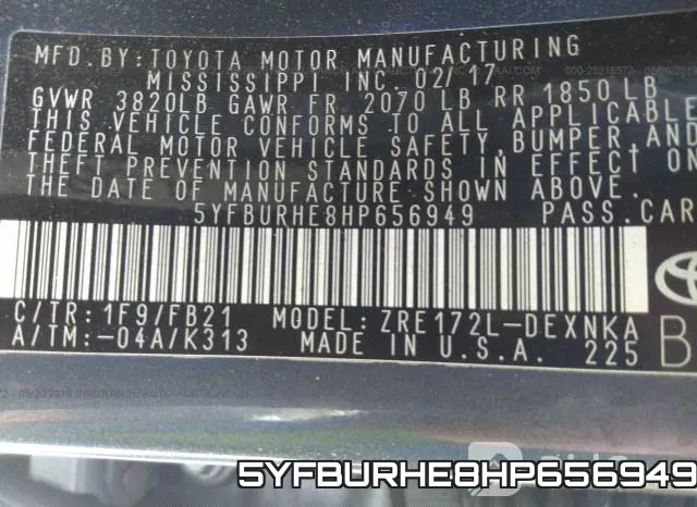 5YFBURHE8HP656949 фото 10