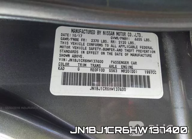 JN1BJ1CR6HW137400 фото 10