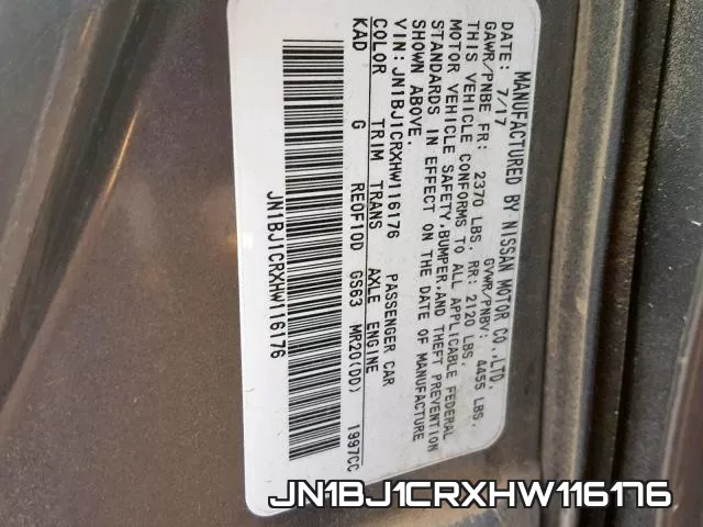 JN1BJ1CRXHW116176 фото 2