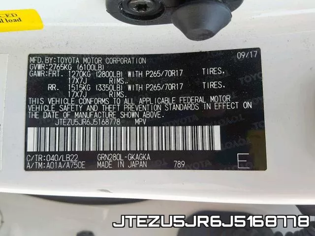 JTEZU5JR6J5168778 фото 2