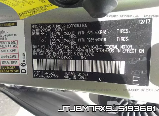 JTJBM7FX9J5193681 фото 10