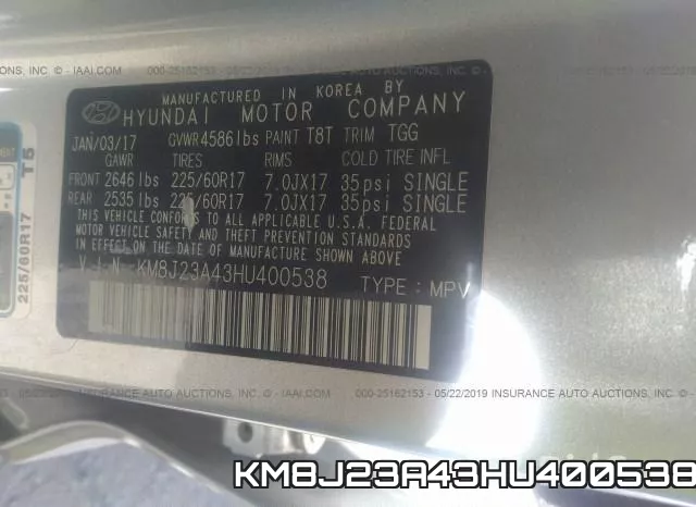 KM8J23A43HU400538 фото 10