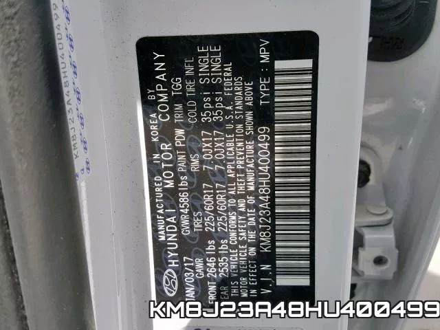 KM8J23A48HU400499 фото 2