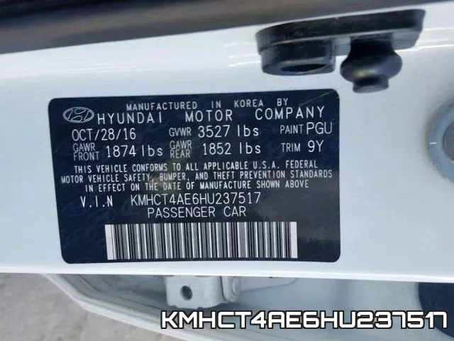 KMHCT4AE6HU237517 фото 2