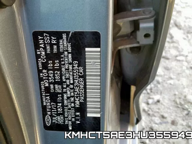 KMHCT5AE3HU355949 фото 2
