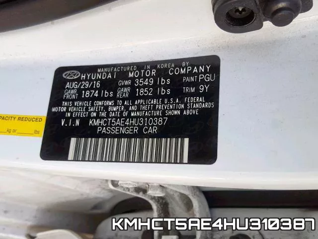 KMHCT5AE4HU310387 фото 2