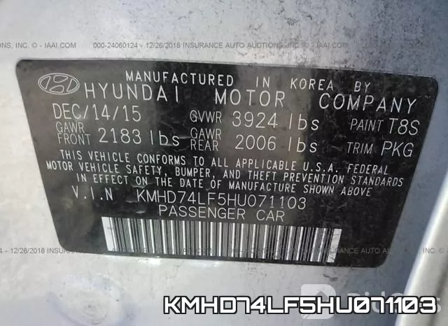 KMHD74LF5HU071103 фото 10