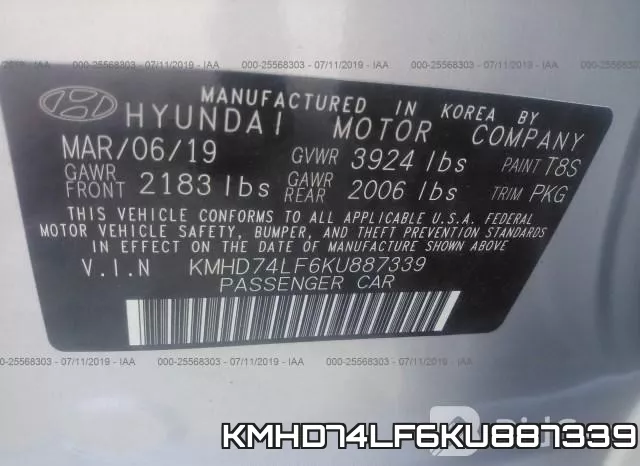 KMHD74LF6KU887339 фото 8