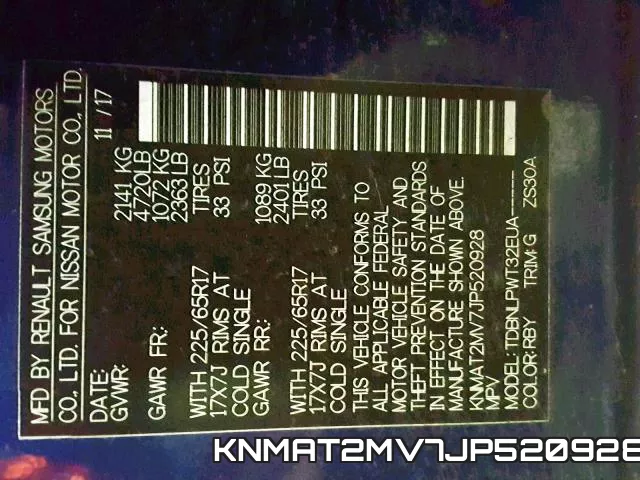 KNMAT2MV7JP520928 фото 2
