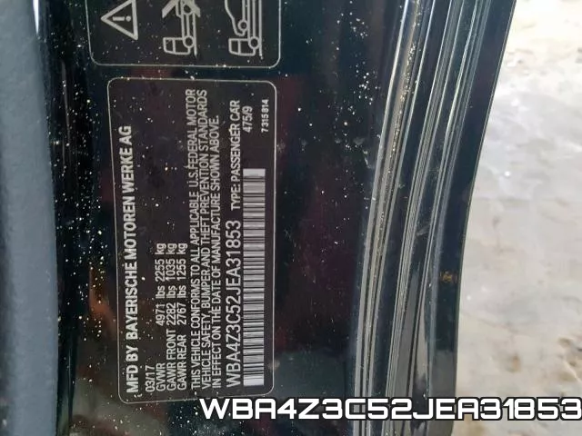 WBA4Z3C52JEA31853 фото 2