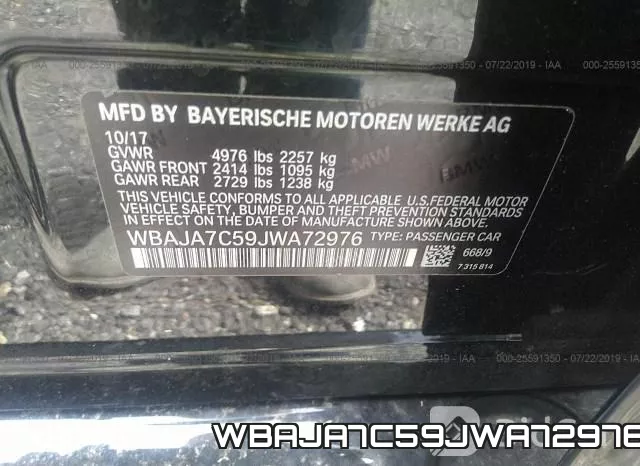 WBAJA7C59JWA72976 фото 10