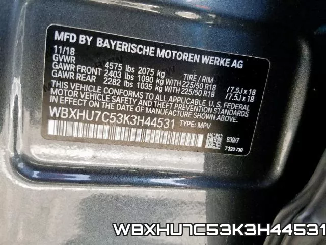 WBXHU7C53K3H44531 фото 2