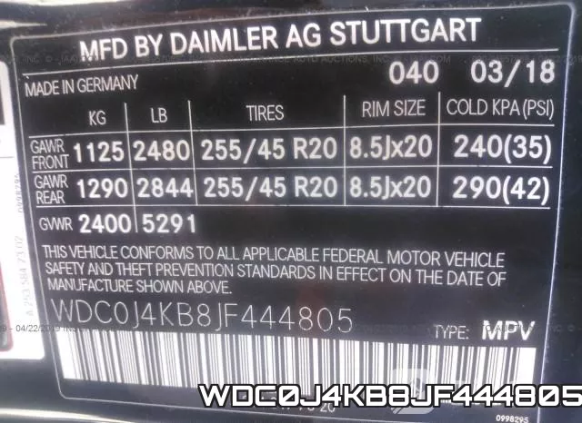 WDC0J4KB8JF444805 фото 10