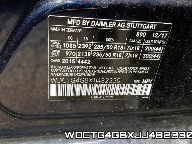 WDCTG4GBXJJ482330 фото 2