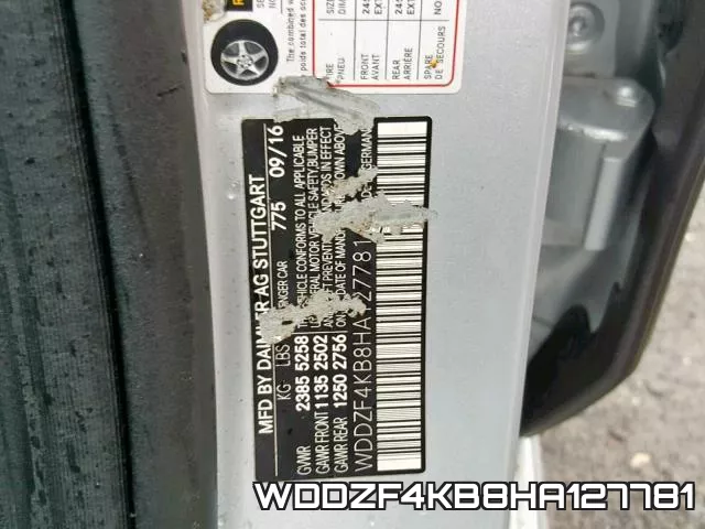 WDDZF4KB8HA127781 фото 2