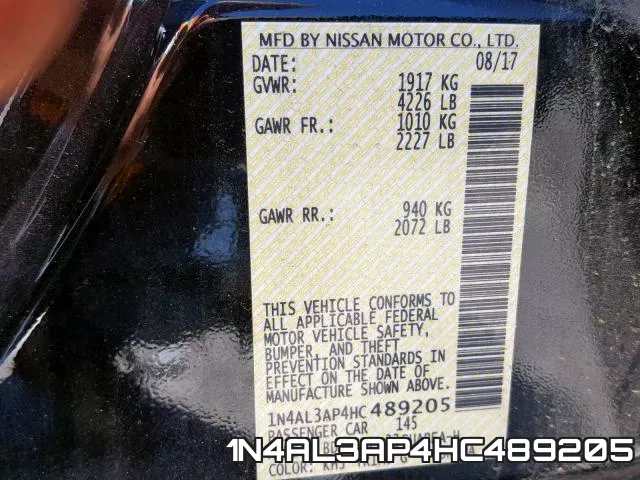 1N4AL3AP4HC489205 фото 2