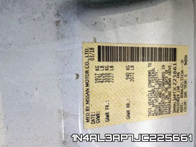 1N4AL3AP7JC225661 фото 2