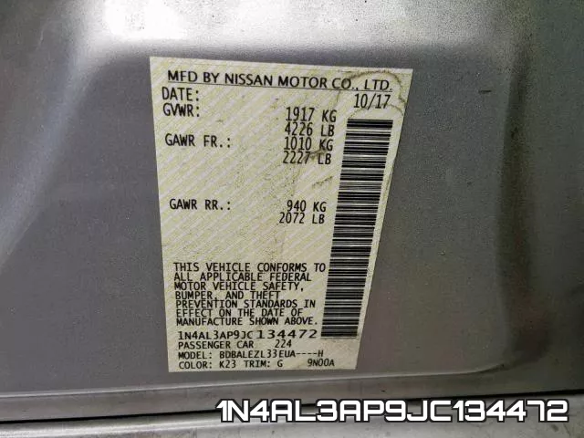 1N4AL3AP9JC134472 фото 2