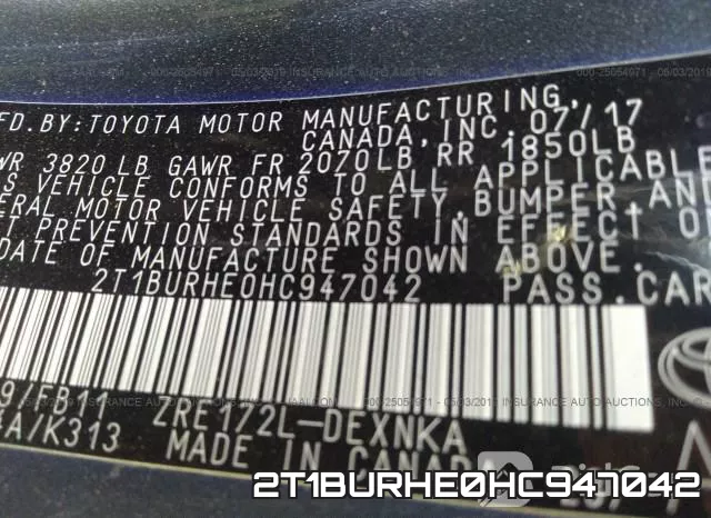 2T1BURHE0HC947042 фото 10