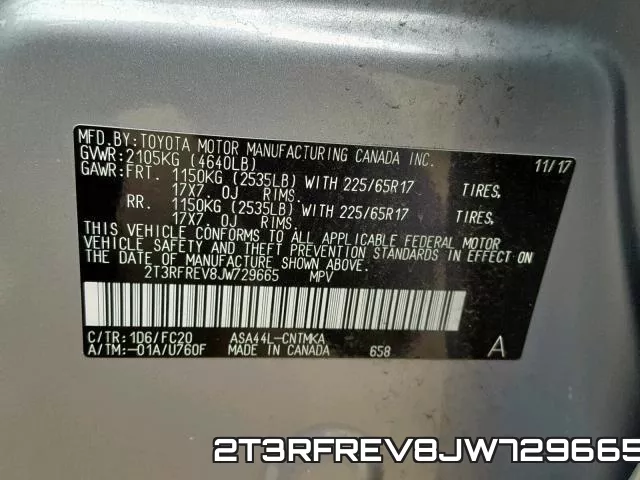 2T3RFREV8JW729665 фото 2