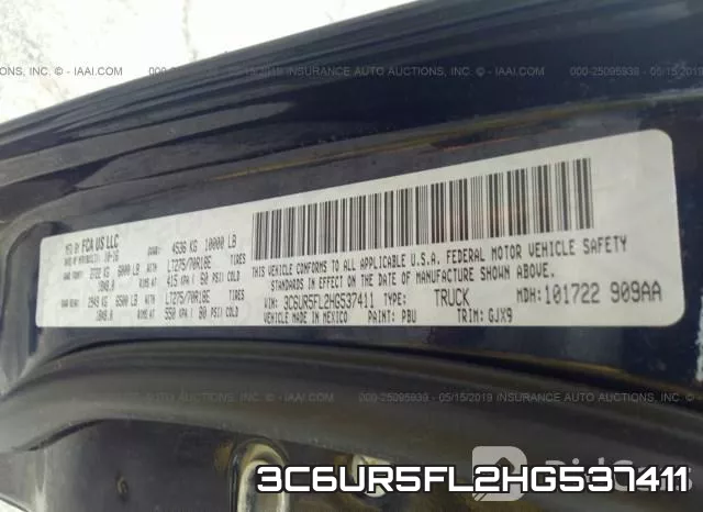 3C6UR5FL2HG537411 фото 10