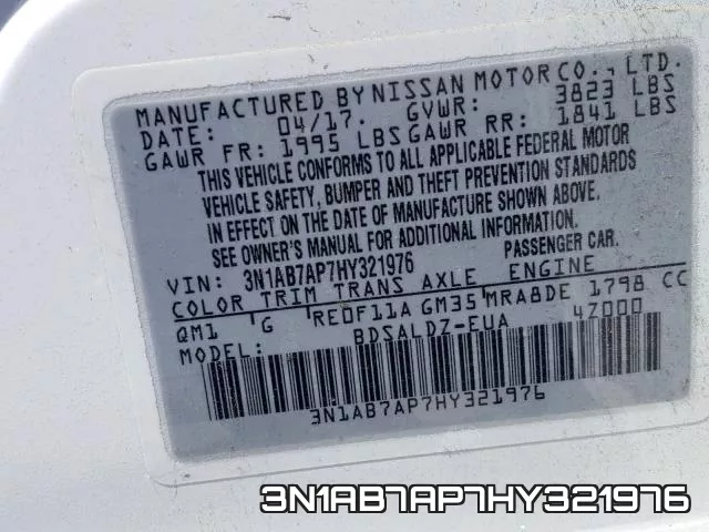 3N1AB7AP7HY321976 фото 2