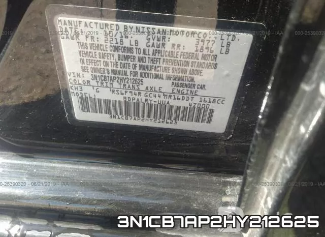 3N1CB7AP2HY212625 фото 10