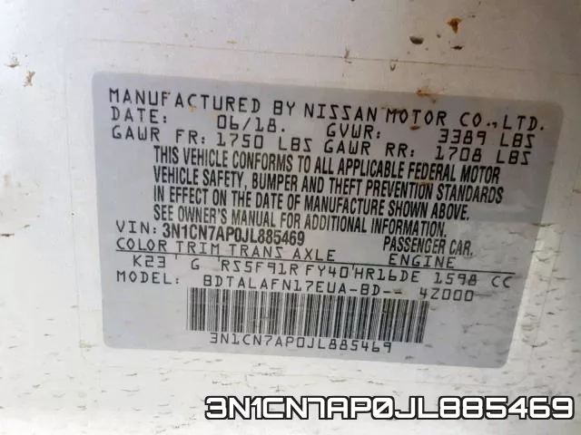 3N1CN7AP0JL885469 фото 2