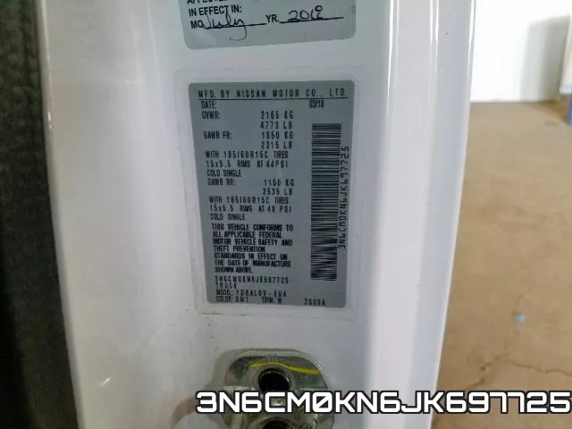 3N6CM0KN6JK697725 фото 2