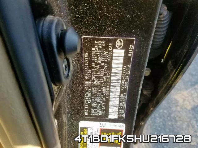 4T1BD1FK5HU216728 фото 2