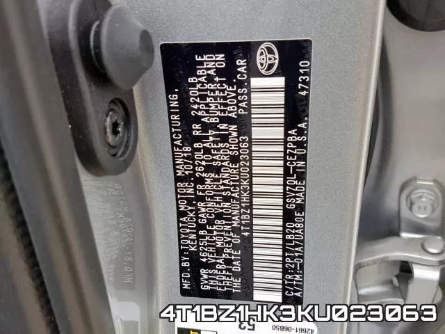 4T1BZ1HK3KU023063 фото 2