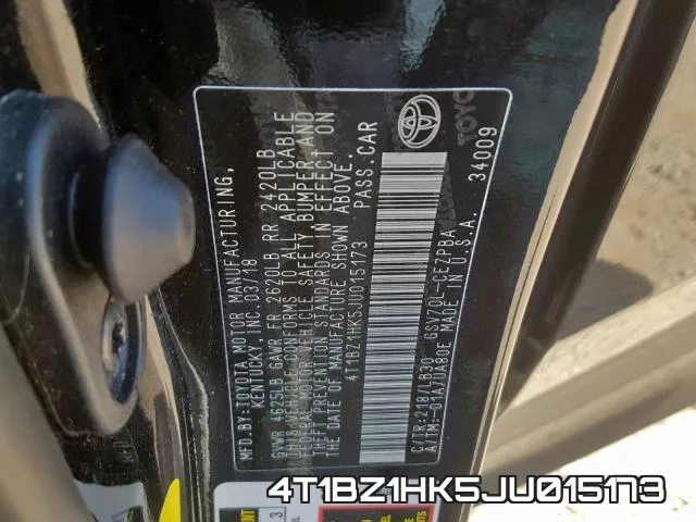 4T1BZ1HK5JU015173 фото 2