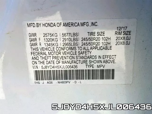 5J8YD4H5XJL006436 фото 2