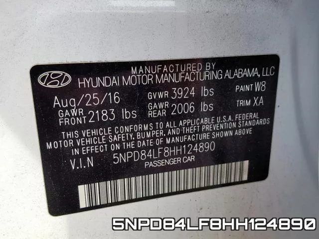 5NPD84LF8HH124890 фото 2
