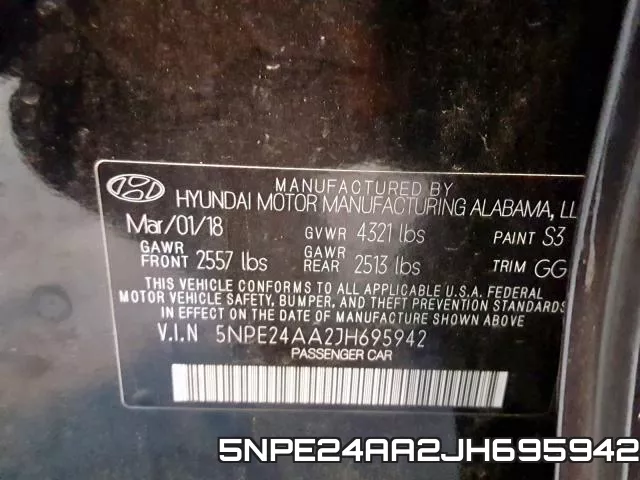 5NPE24AA2JH695942 фото 2