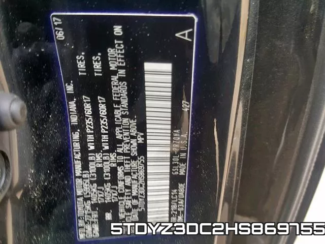 5TDYZ3DC2HS869755 фото 2