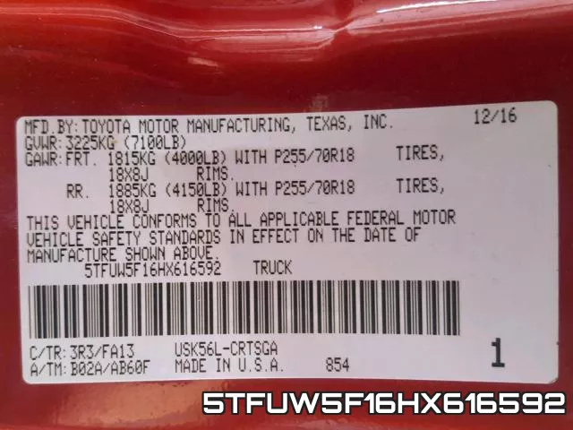 5TFUW5F16HX616592 фото 2