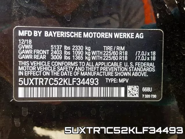 5UXTR7C52KLF34493 фото 2