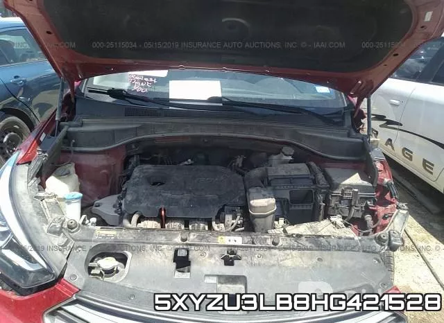 5XYZU3LB8HG421528 фото 2